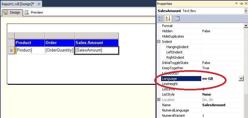 currency symbols in ssrs