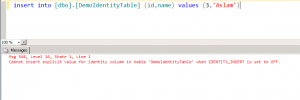 identity_insert is set to off in sql server