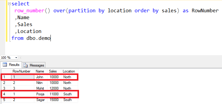how to use row_number function in where clause in sql server